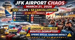 JFK Airport Chaos: Long TSA Lines & Flight Delays Disrupt Spring Break Travel