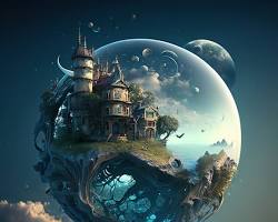 Image of fantasy world illustration