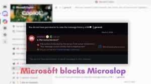 Microsoft gets tired of “Microslop,” bans the word on its Discord, then locks the server after backlash