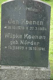 Grab von Jan Koenen (19.10.1870-27.03.1954), Friedhof ... - lp113