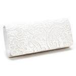 White wedding clutch bag