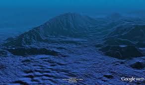 Image result for towering mountains and deep trenches in the depths of the sea.