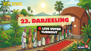 What’s the voter turnout in Darjeeling Assembly Constituency so far?