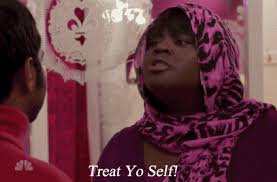 Résultat de recherche d'images pour "treat yo self gif"