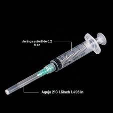 Amazon.com: Jeringa de laboratorio de 5 ml con aguja de 21 ...