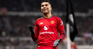 Spotted: Casemiro's 6/7 celebration after leveling for Man United vs Newcastle