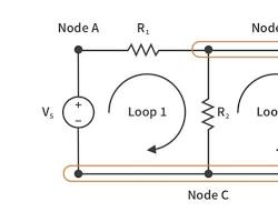 Image of Simple Circuit with three nodes and two resistors