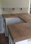 Reclaimed wood countertop