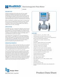 Mod mag m5000 datasheet badger meter electromagnetic flow ...