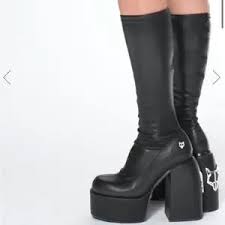 Naked Wolfe | Shoes | Naked Wolfe Spice Black Stretch Boots Us 75 | Poshmark