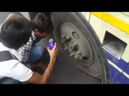Image result for images of bus bus tyre punctured