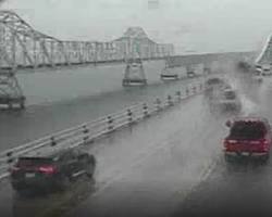 Chesapeake Bay Bridge during a storm