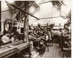 Image of children working in a Victorian factory or coal mine