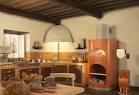 Forno a legna creato in cucina