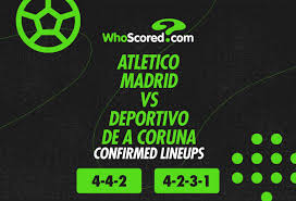 Atletico Madrid vs Deportivo de A Coruna Confirmed Lineups