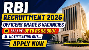 RBI Officers Grade B Recruitment 2026 (Short Notice) - Apply Online for 60 Posts from April 29