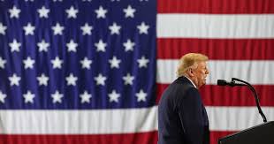 Donald Trump speaks at a campaign rally in Ohio ahead of the 2026 midterm elections
