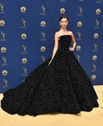 Sarah Paulson Black Pleated Tulle Gown 2018 Emmy Awards - Xdressy - Product from Xdressy