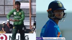 WATCH: Saim Ayub mocks Vaibhav Sooryavanshi with babysitting gesture after his wicket in IND vs PAK Asian...