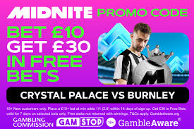 Use Midnite’s promo code to net £30 in free bets ahead of Crystal Palace vs Burnley