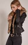 Fur biker jacket