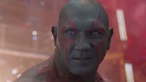 Facebook Share on Facebook. Tweet Share on Twitter. Email a Friend. Like Us On Facebook. Dave Bautista in Guardians of the Galaxy. He plays Drax. - guardians-of-the-galaxy-dave-bautista