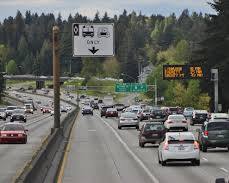 Image of car in the HOV lane