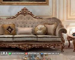 Image of Sofa Tamu Mewah Ukiran Jepara Kombinasi Kain