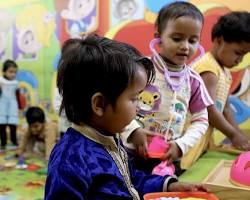 Image of Preprimary school children in India