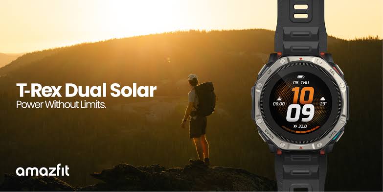 Amazfit presenta en México el nuevo T-Rex Dual Solar, el smartwatch que ...