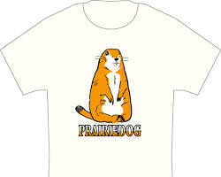 プレーリードッグ柄のTシャツの画像
