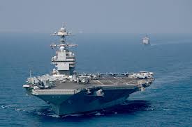 USS Gerald R. Ford retorna a Norfolk após longa missão e passará por reparos no sistema de esgoto