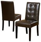 Black leather dining chair