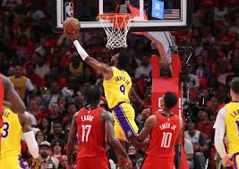 Bronny James scores first NBA playoff points, with some help from LeBron, in Lakers' win over Rockets