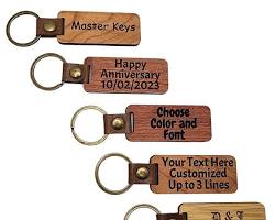 Gambar Wood keychain