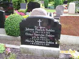 Grab von Hinrich Johannes Bohlen (16.11.1928-02.07.1930), Friedhof ...