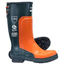 Boot Black - Orange Euro Forester, Cut protection leather ...