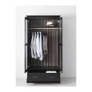 UNDREDAL Wardrobe, black, gray glass Ikea, Wardrobes and