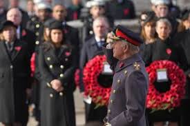 King Charles III at the Remembrance Ceremony