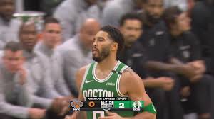 Jayson Tatum scores the first bucket of the game