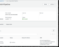 Image of AWS EC2 Image Builder Configure Components screen