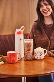 Starbucks fall menu featuring Pumpkin Spice Latte and iced chaider