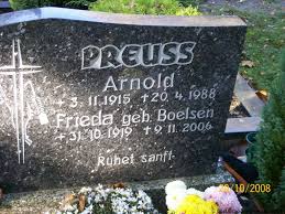 Grab von Frieda Preuss (geb. Boelsen) (31.10.1919-09.11.2006 ...
