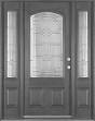 Entry Door with Sidelights and Transoms Pella