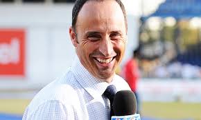 Nasser Hussain, winner of the best humorous self-deprecating comment of the night award. Photograph: Philip Brown/Reuters - Sky-Sports-commentator-an-001
