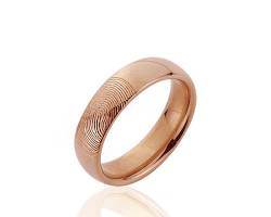 Image of Rose Gold Fingerprint Ring for men