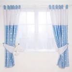 Baby blue curtains nursery