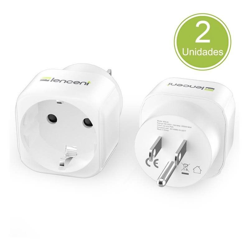 Lencent Europe to USA Plug Adapter,EU to US Universal Travel Plug Converter