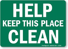 Image result for clean signs