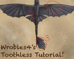 Image of detailed tail of Toothless